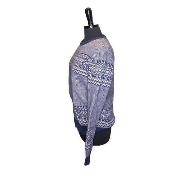 Levi's Crewneck Pullover Sweater Fair Isle Grandpa Cabin Winter Blue M - Picture 2 of 6